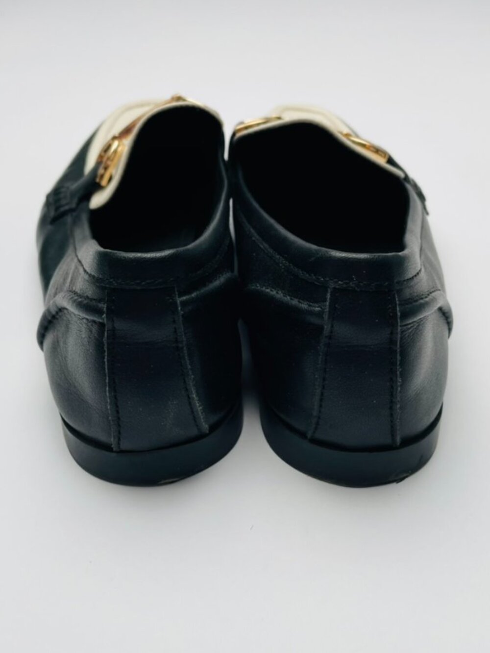 Steve Madden Carrine Black Cream Leather Two Tone Bit Loafers Womens 8.5 M - Picture 5 of 7